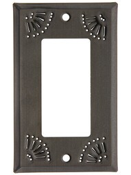 Pierced Country Tin Single GFI Cover Plate in Country Tin.